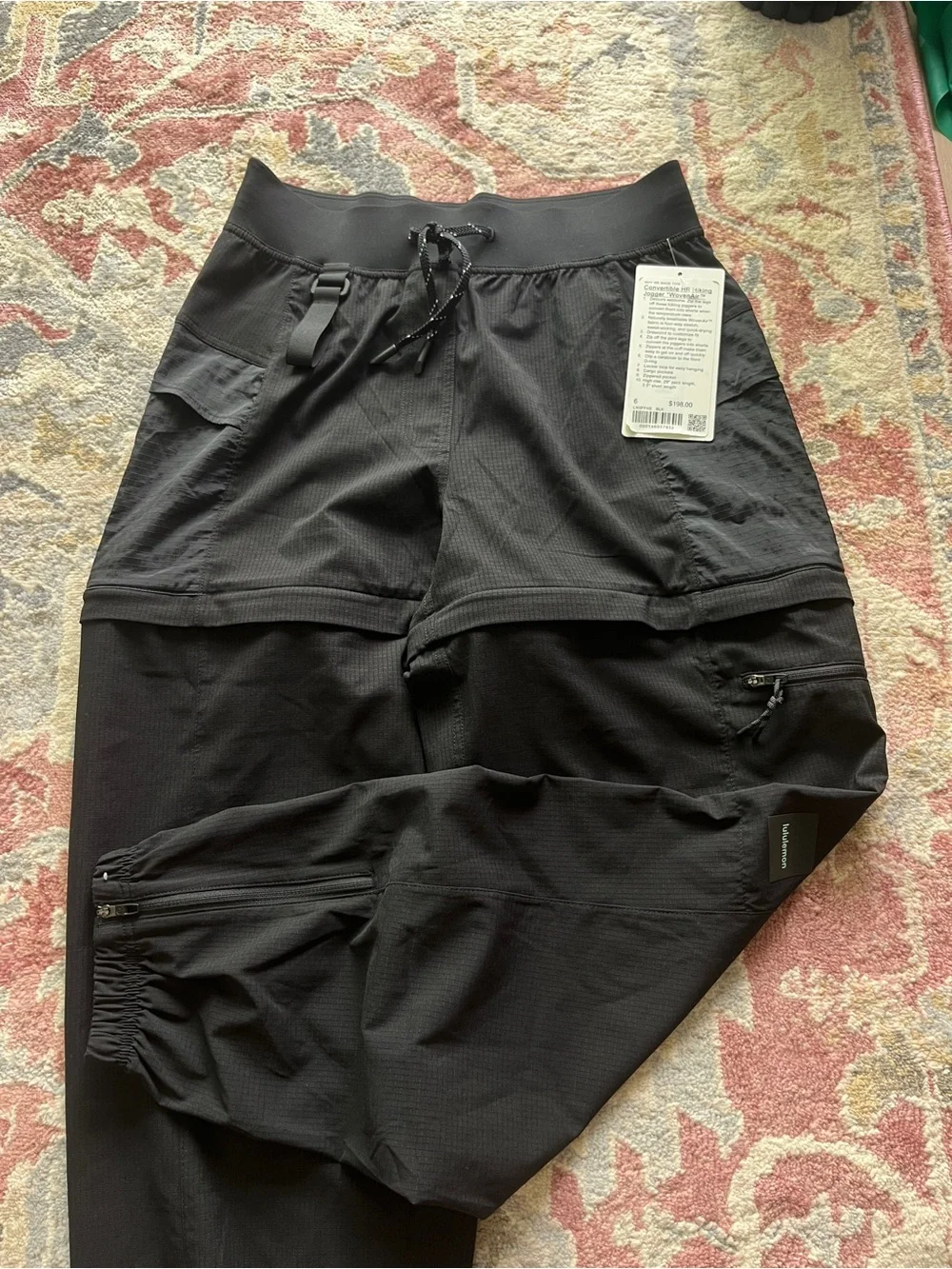 Lululemon Black Convertible High-Rise Hiking Jogger